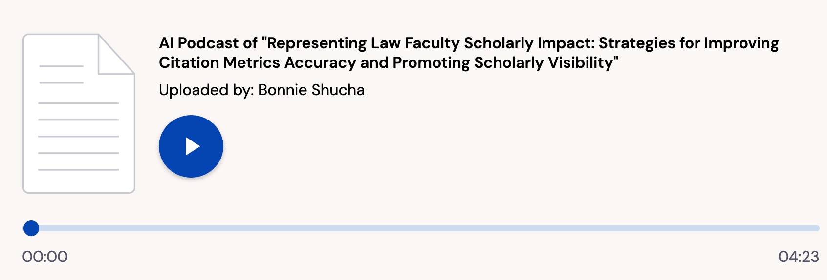 Podcast from Academia.edu