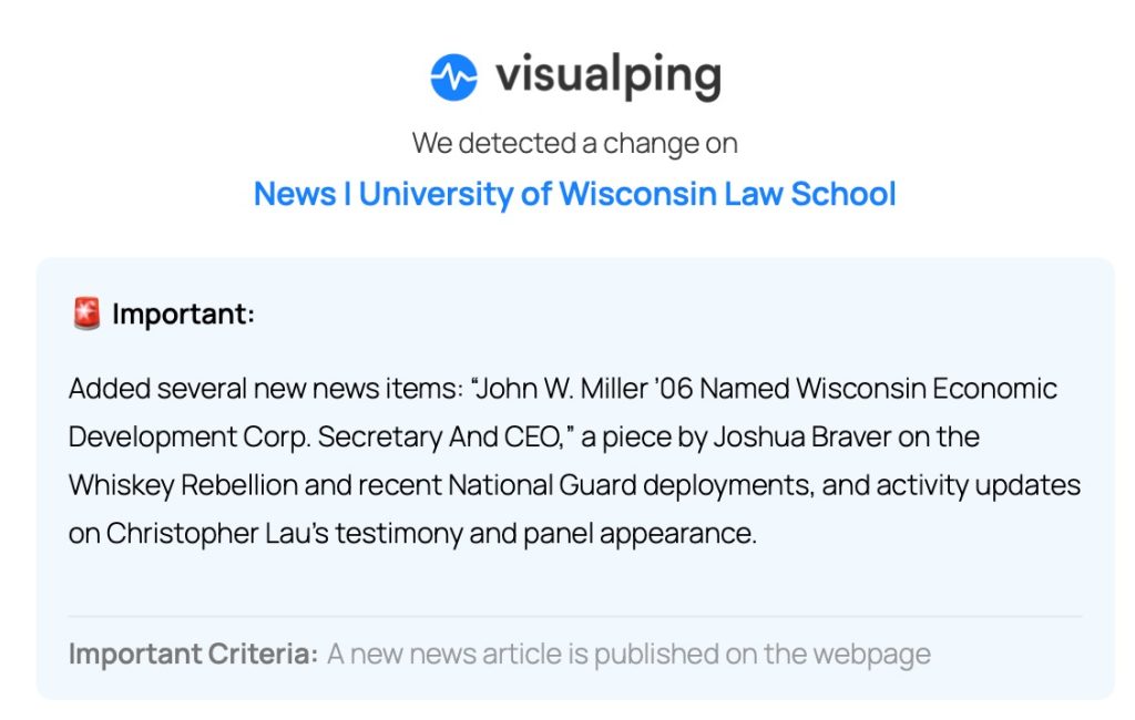 Monitoring Webpage Changes with Visualping – Wisblawg – UW–Madison