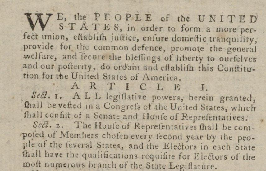 Excerpt from the US Constitution