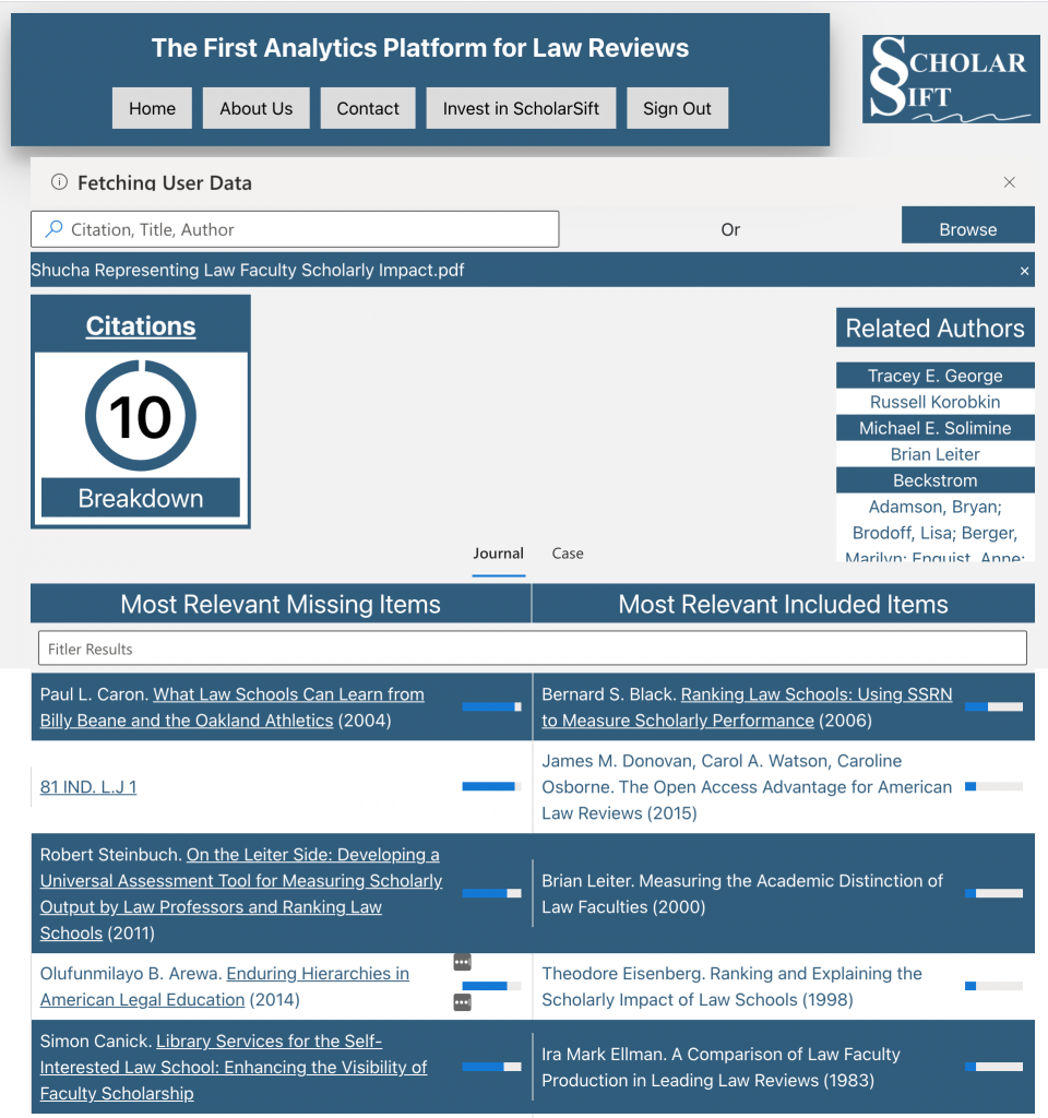 ScholarSift screenshot